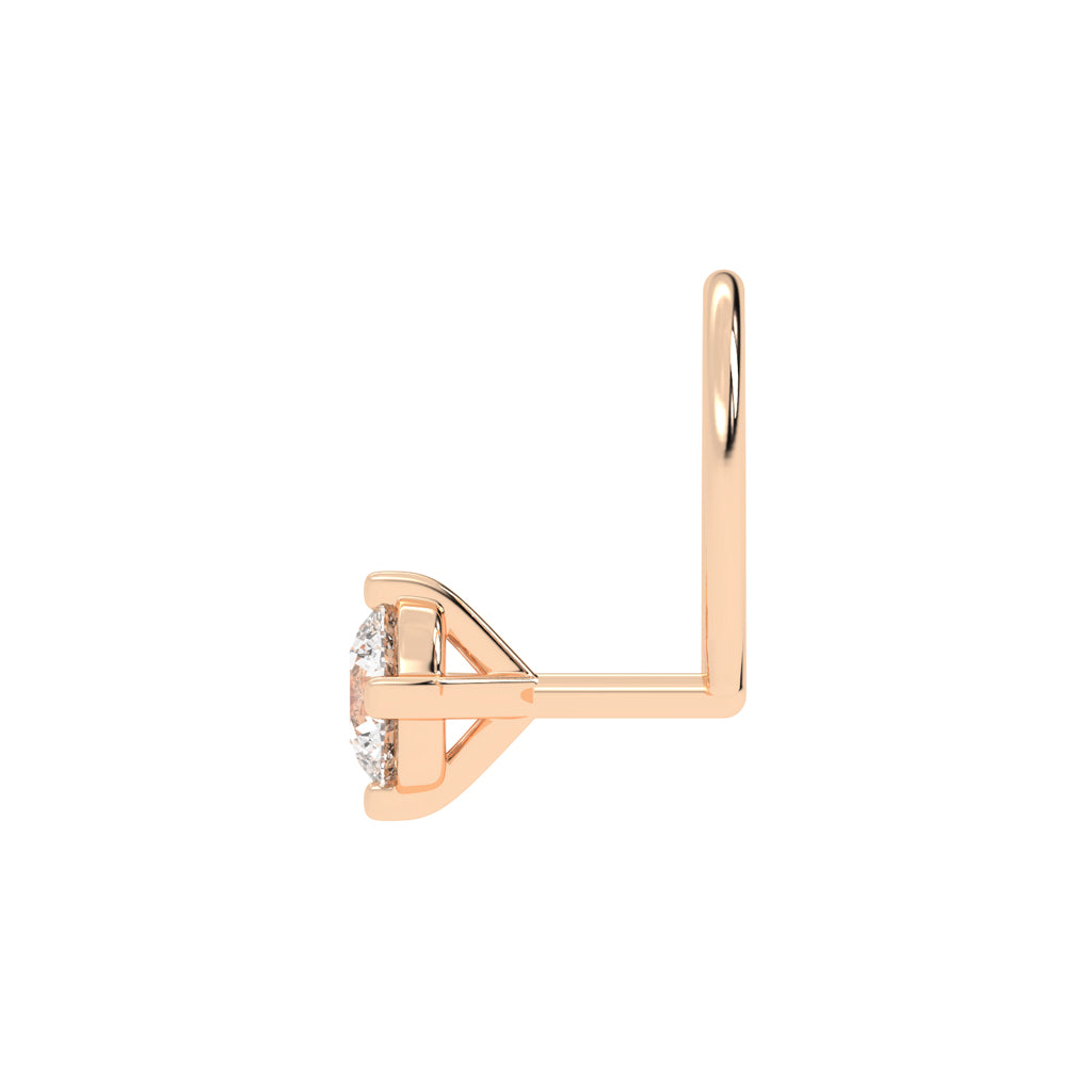 Luna Spark Round Diamond Nose Pin