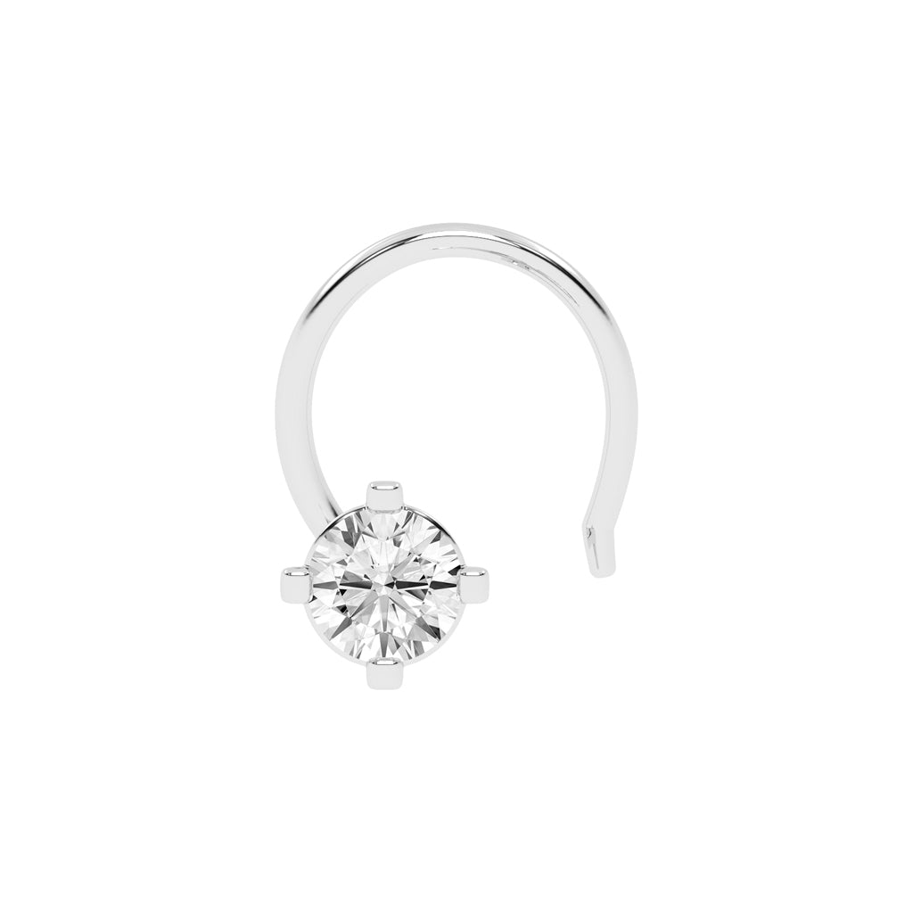 Luna Spark Round Diamond Nose Pin