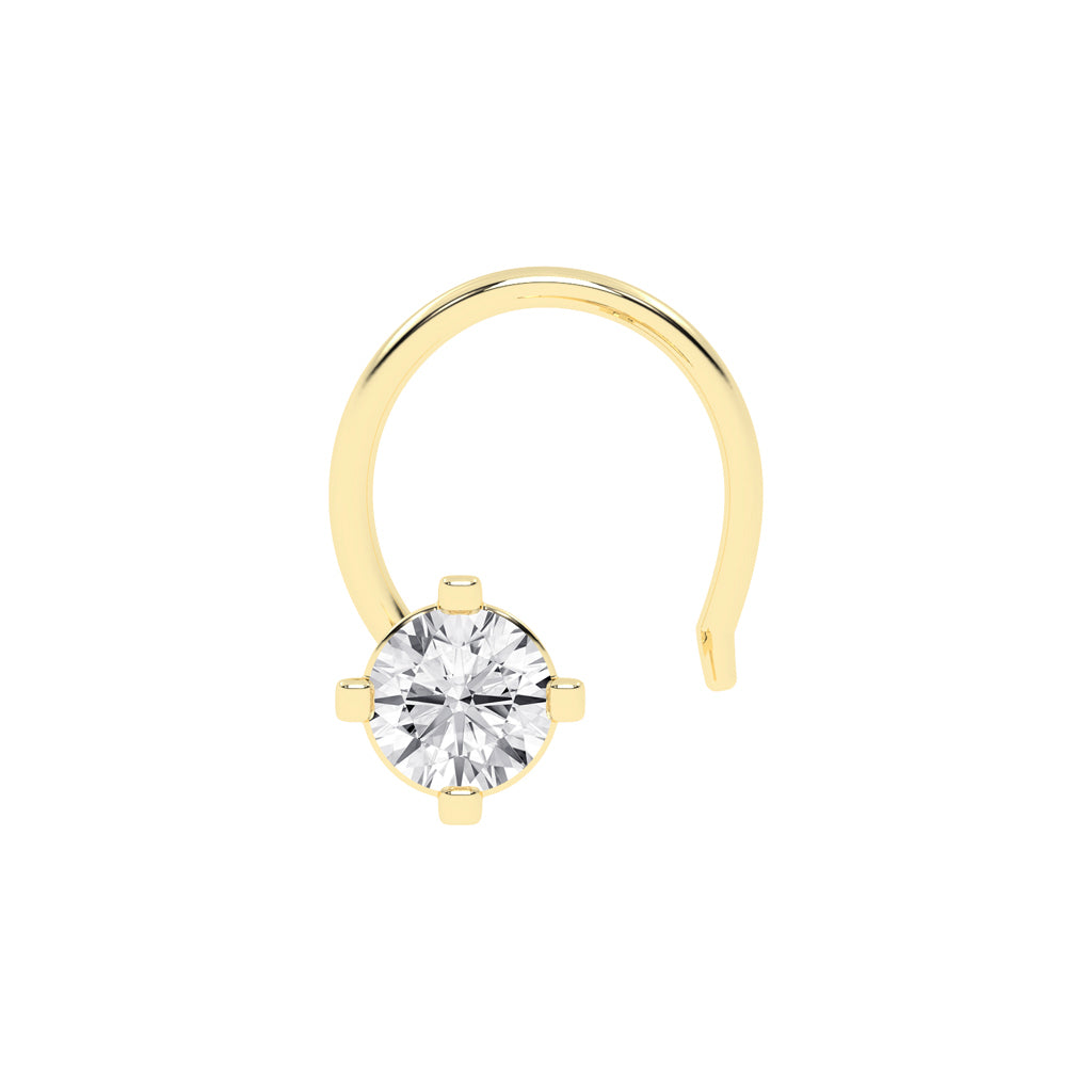 Luna Spark Round Diamond Nose Pin