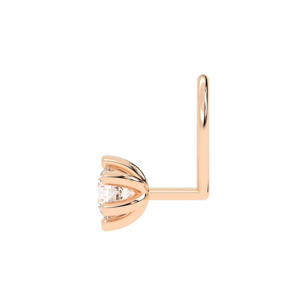 Blush Bloom Classic Floral Diamond Nose Pin