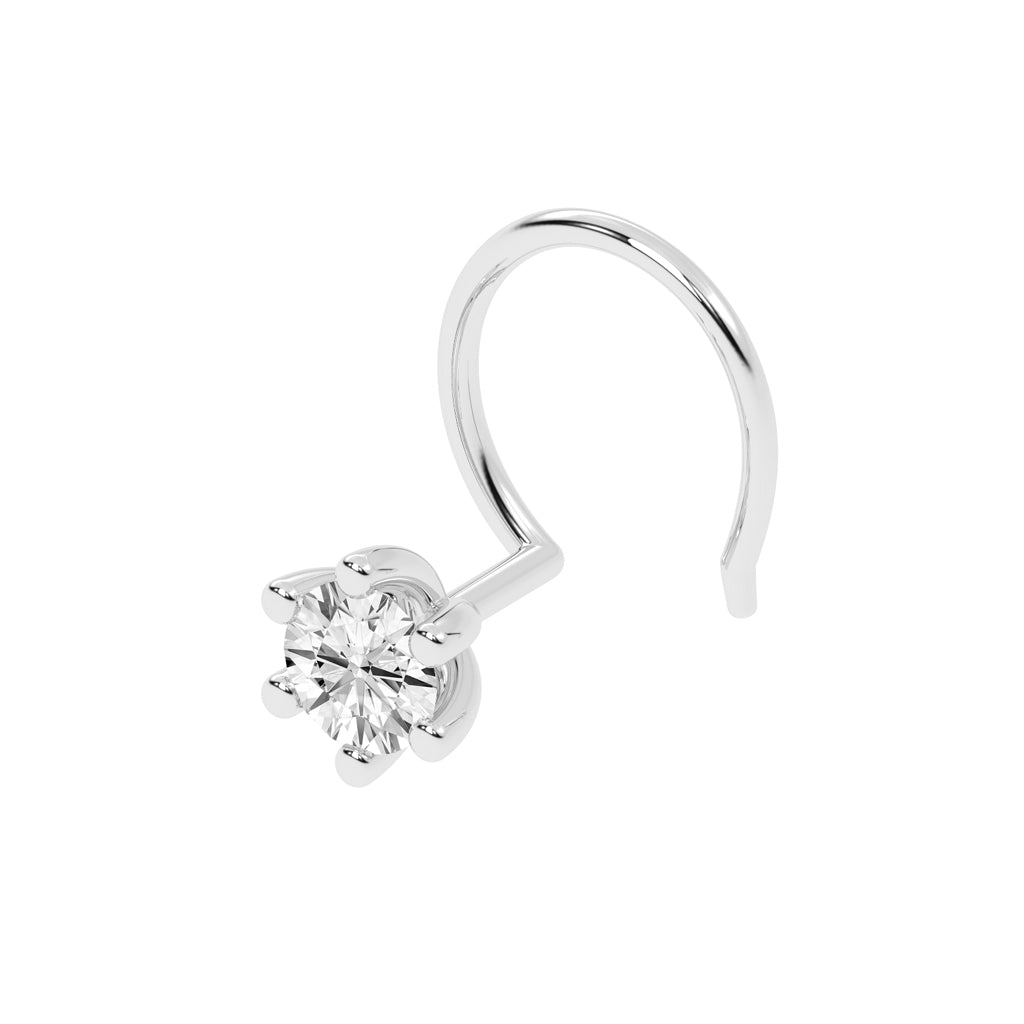 Blush Bloom Classic Floral Diamond Nose Pin