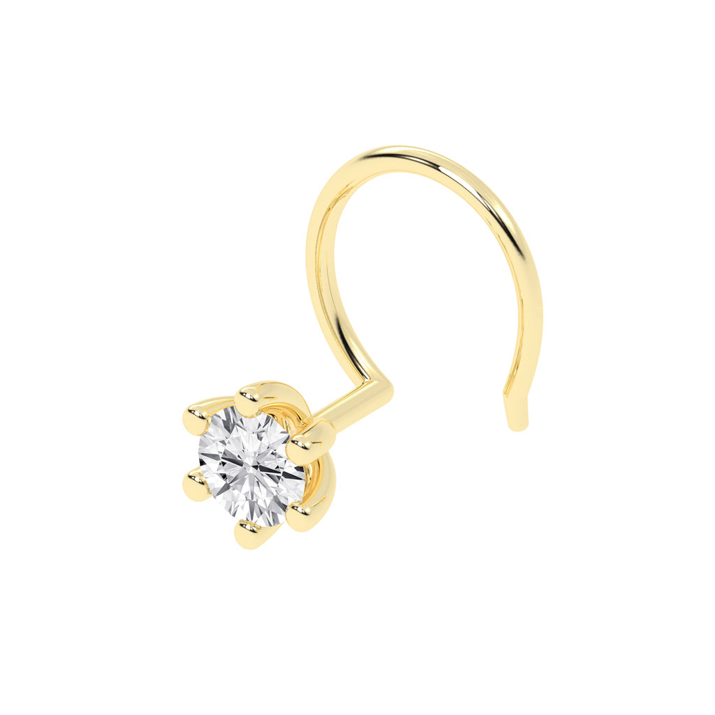 Blush Bloom Classic Floral Diamond Nose Pin