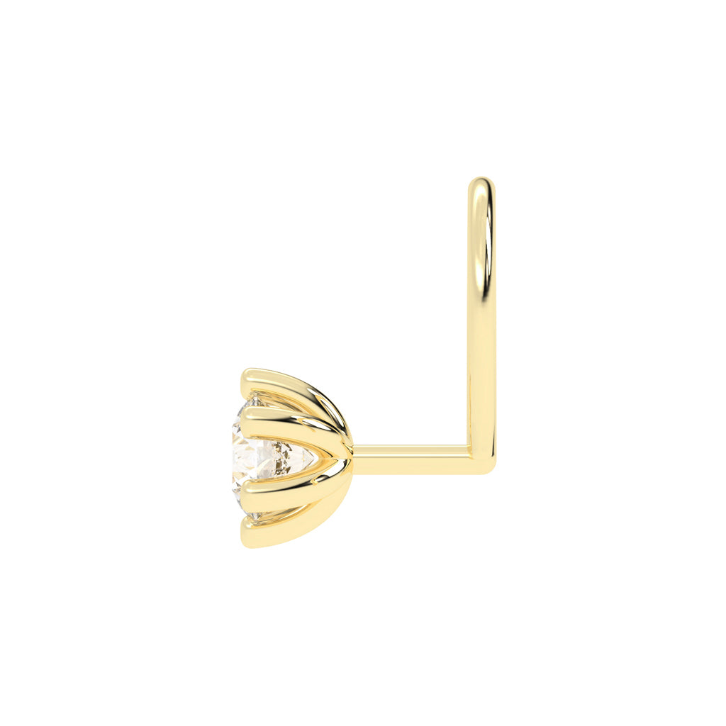 Blush Bloom Classic Floral Diamond Nose Pin