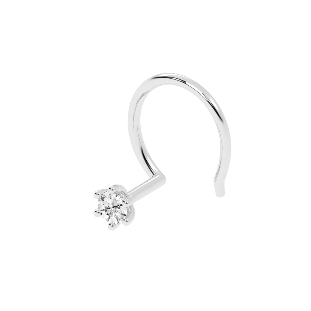 Eterna Bloom 6-Prong Round Diamond Nose Pin