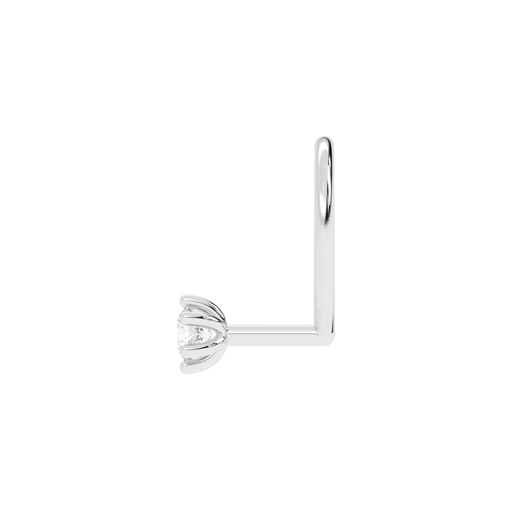 Eterna Bloom 6-Prong Round Diamond Nose Pin