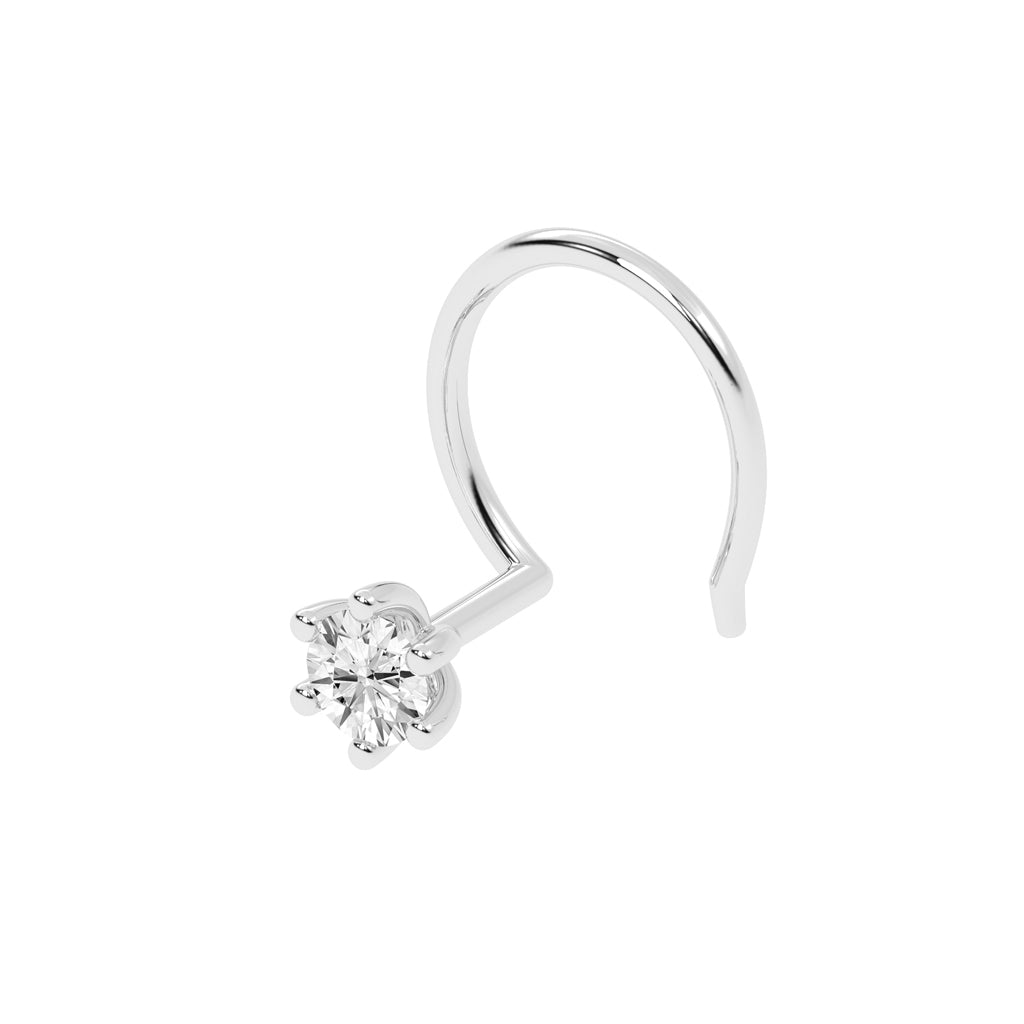 SunAura Spark 6-Prong Diamond Nose Pin