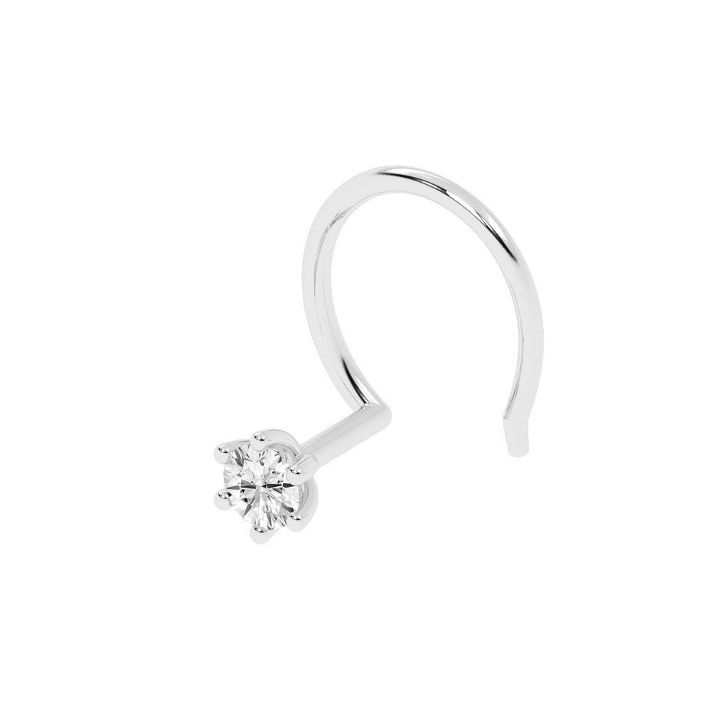 Elysia Sparkle Classic Round Diamond Nose Pin