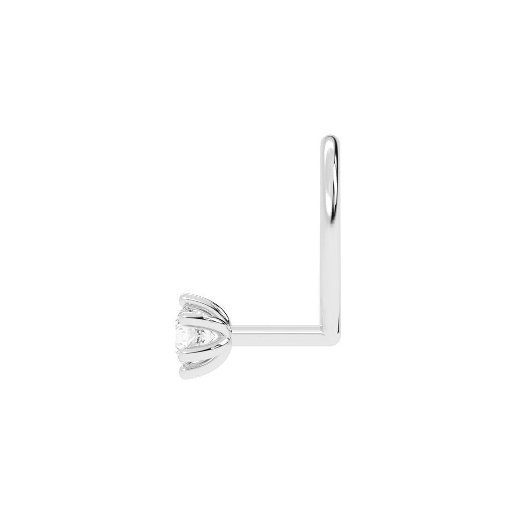 Elysia Sparkle Classic Round Diamond Nose Pin