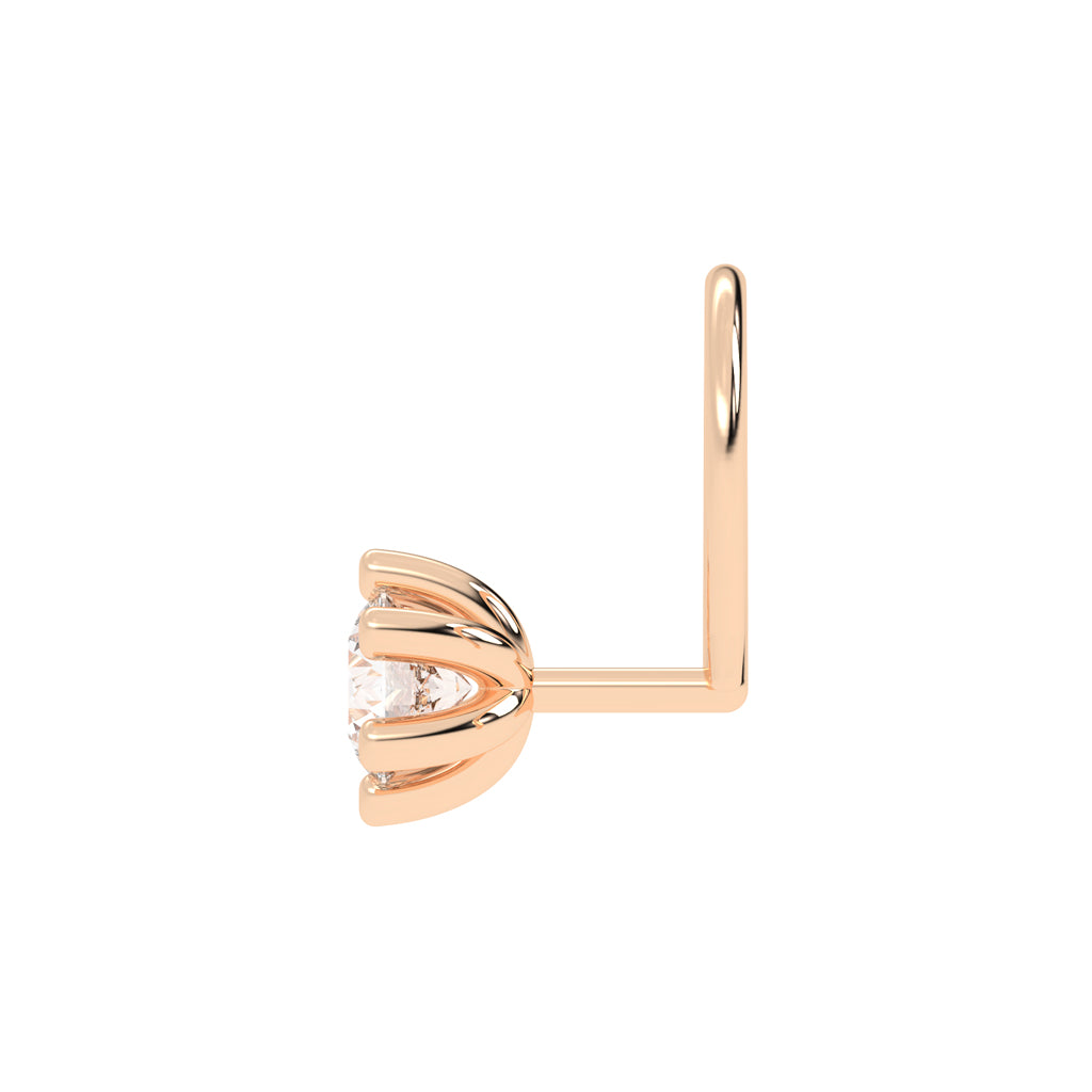 Celeste Bloom Floral Spark Diamond Nose Pin