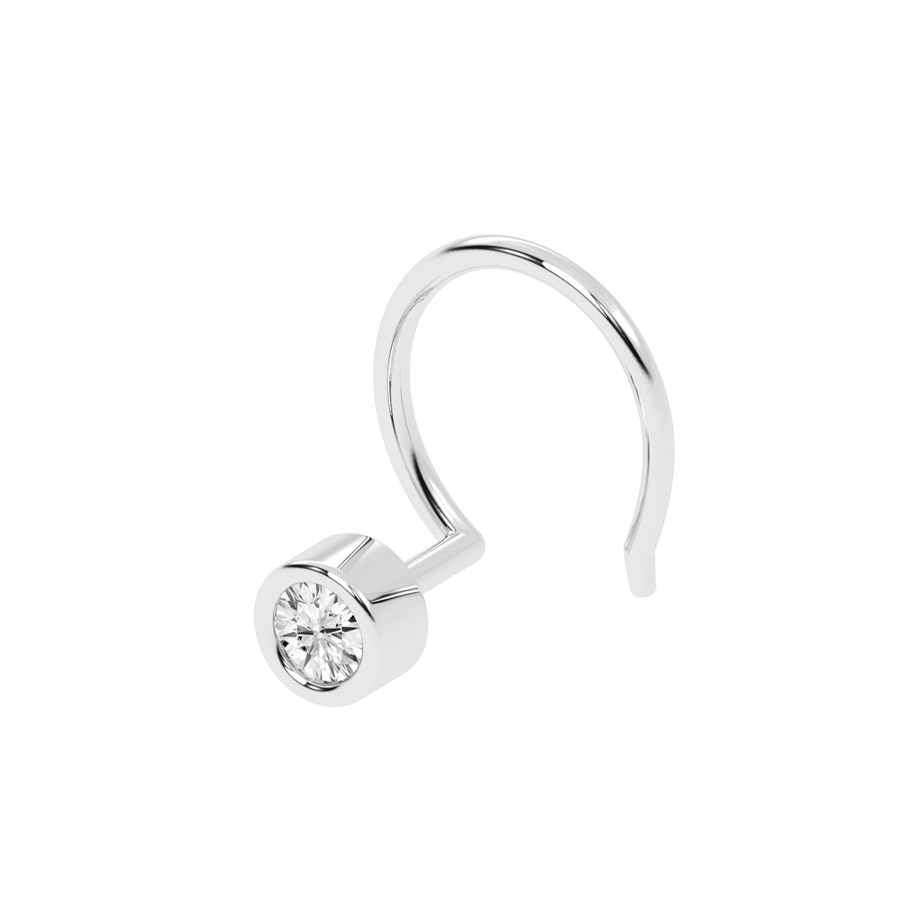 Luminous Point Diamond Nose Piercing