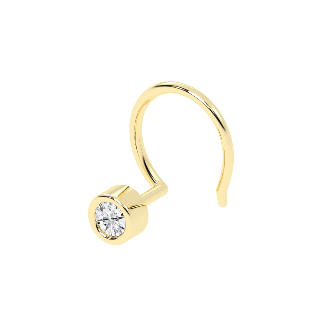 Luminous Point Diamond Nose Piercing