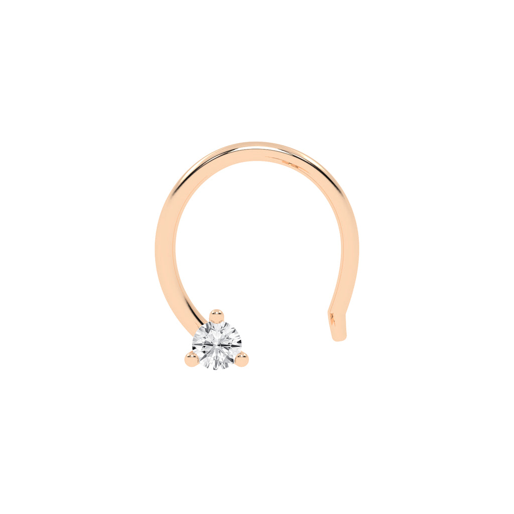 Classic Diamond Prongs Nose Ring