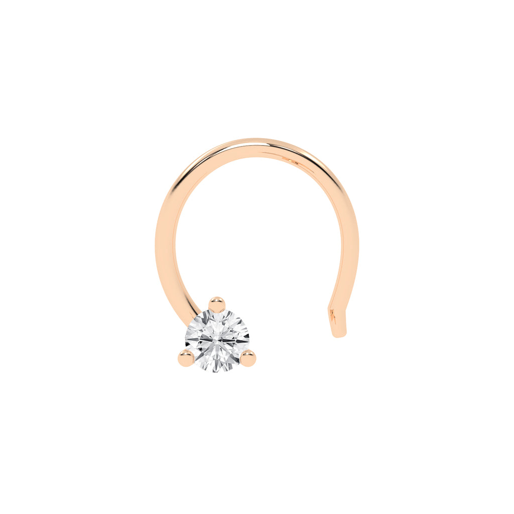 Brilliant Diamond Solitaire Nose Pin