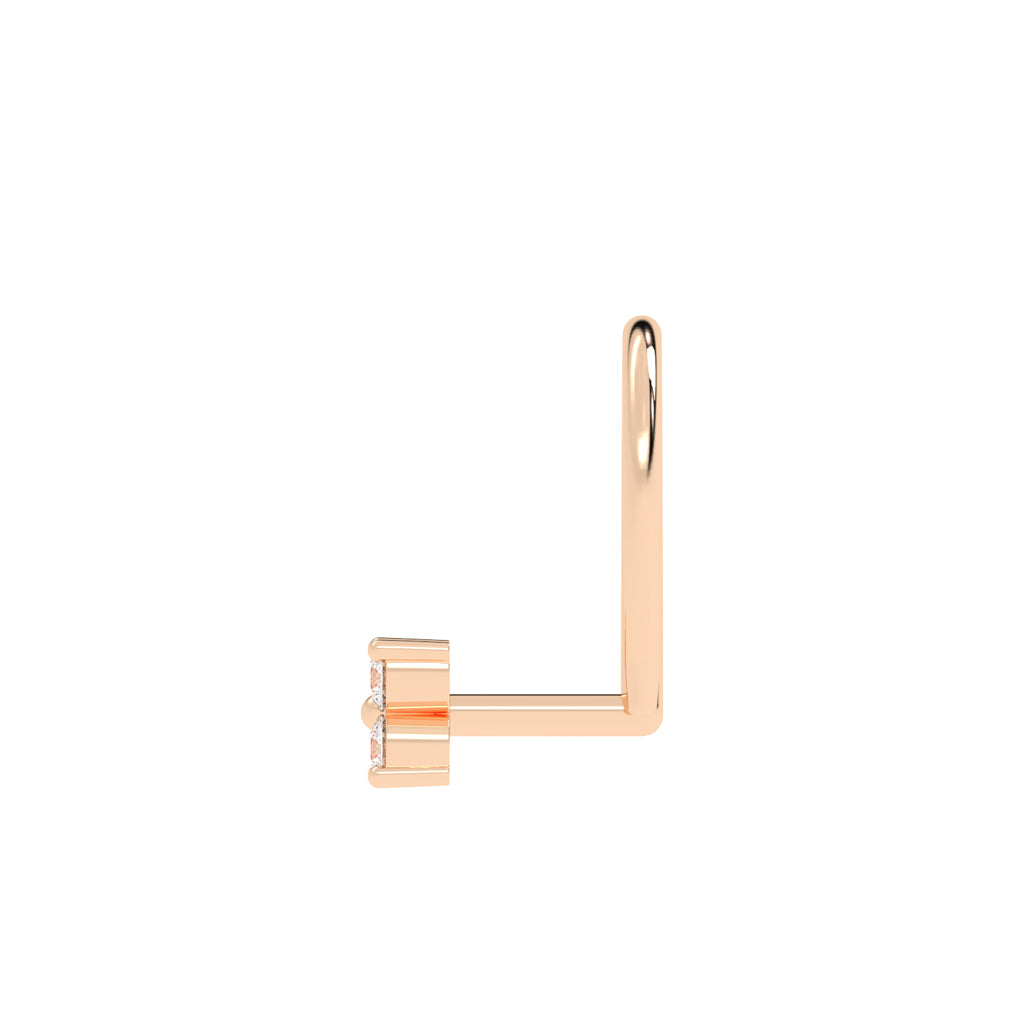 Dainty Floral Diamond Nose Pin