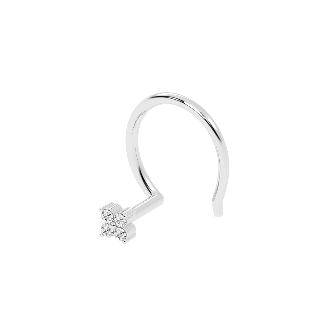 Petite Diamond Cluster Nose Ring