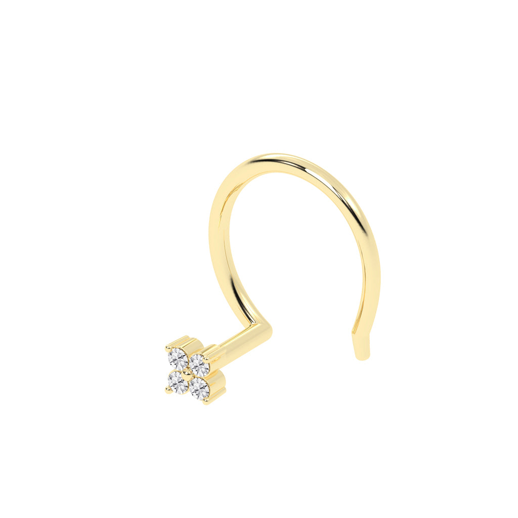 Petite Diamond Cluster Nose Ring