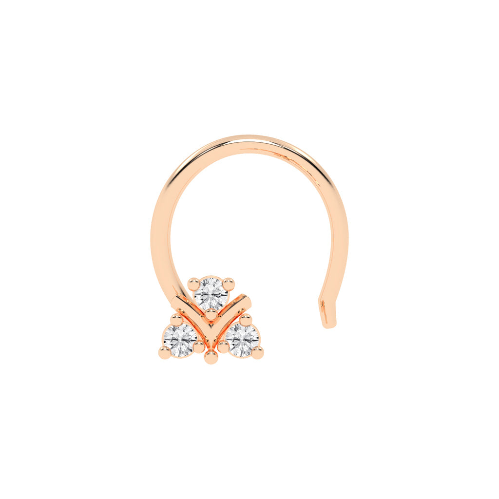 Regal Diamond Cluster Nose Pin