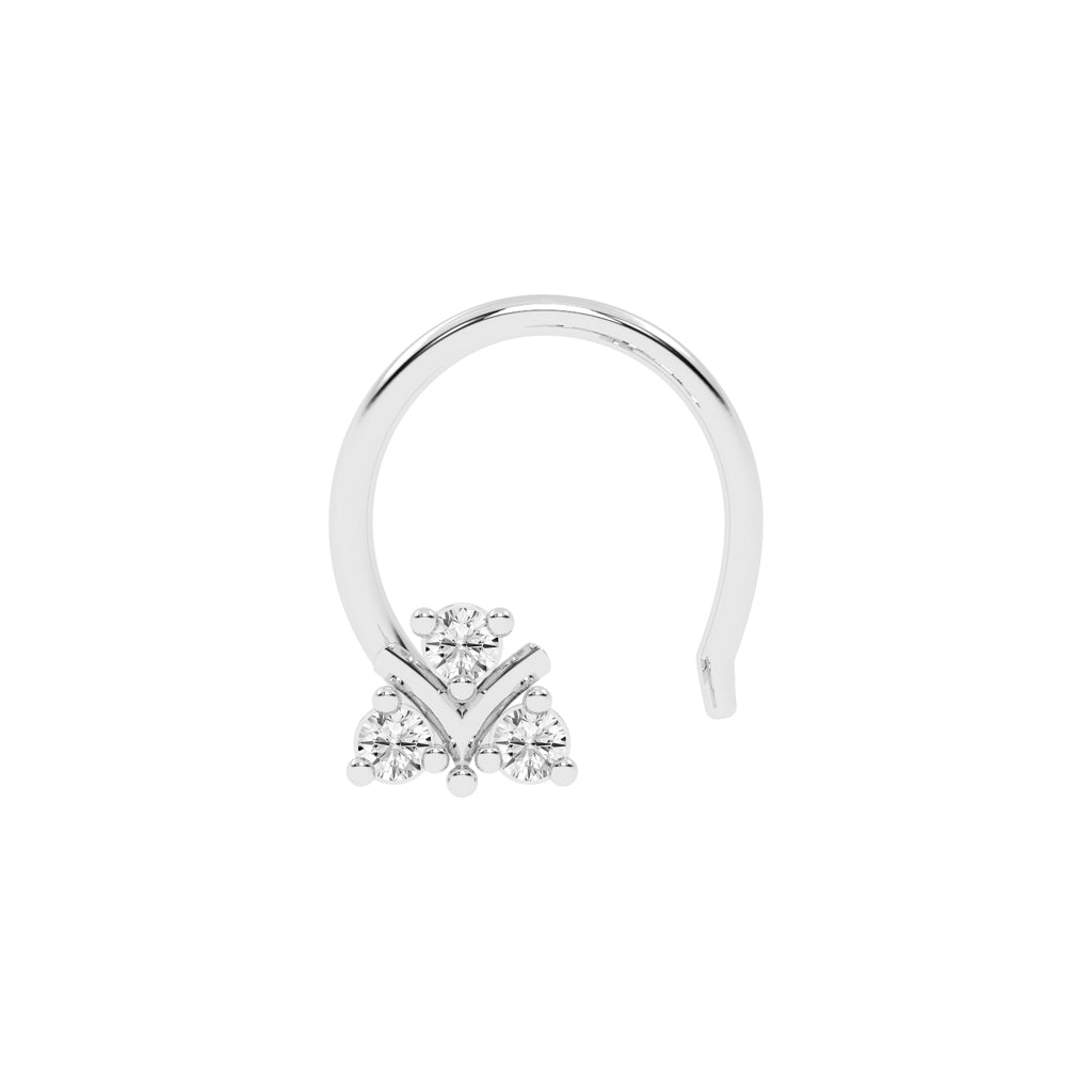 Regal Diamond Cluster Nose Pin