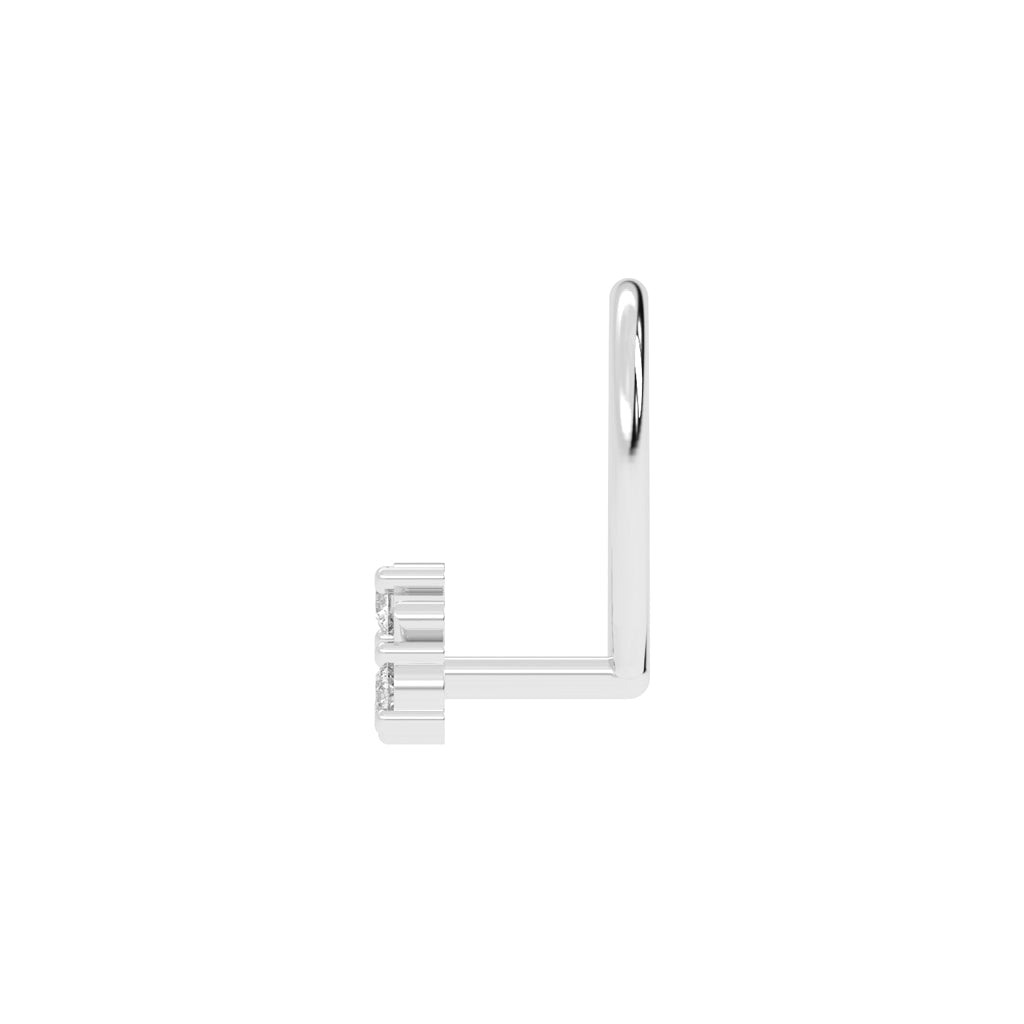 Regal Diamond Cluster Nose Pin