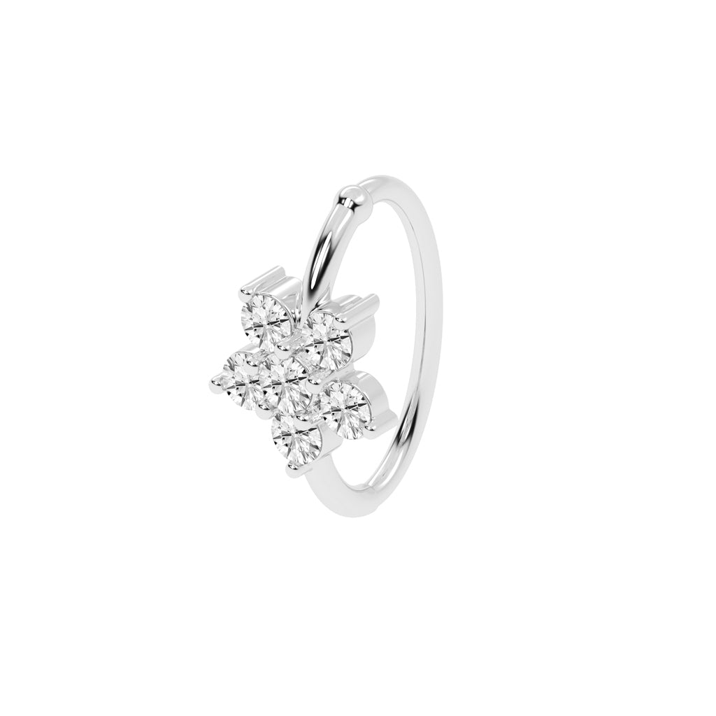 Blooming Diamond Floral Nose Pin