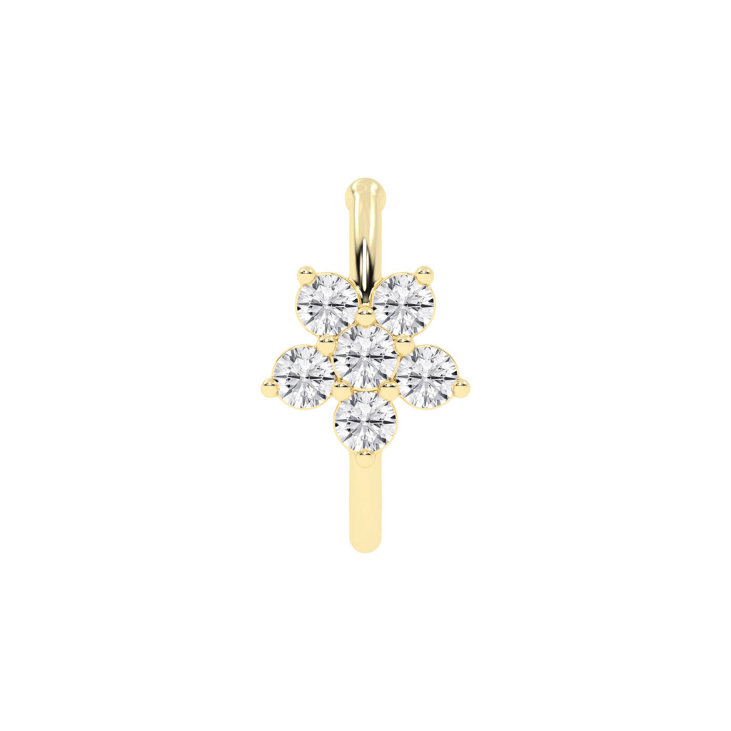 Blooming Diamond Floral Nose Pin