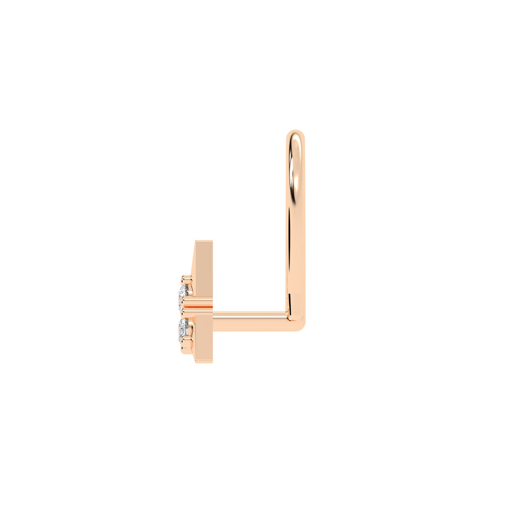 Sparkling Triangle Diamond Nose Pin