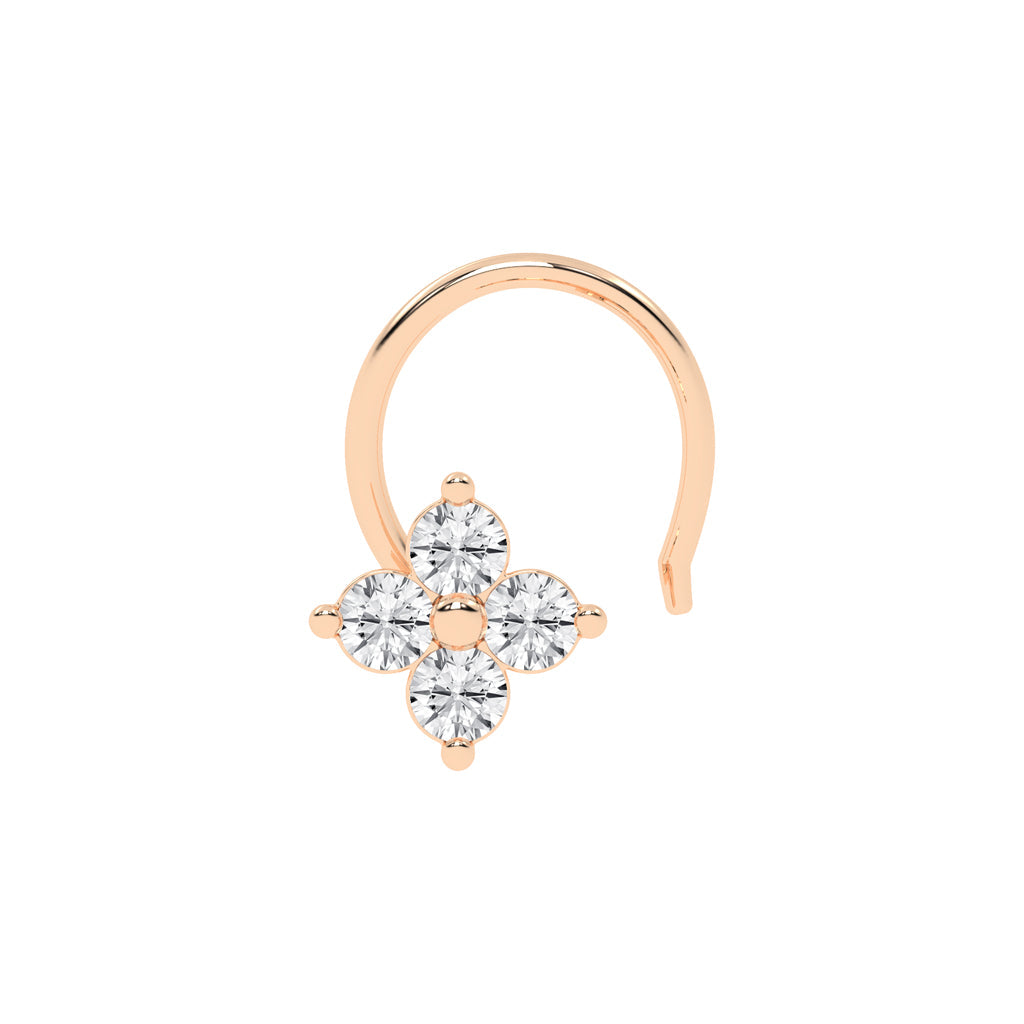 Luminous Petal Bloom Nose Pin
