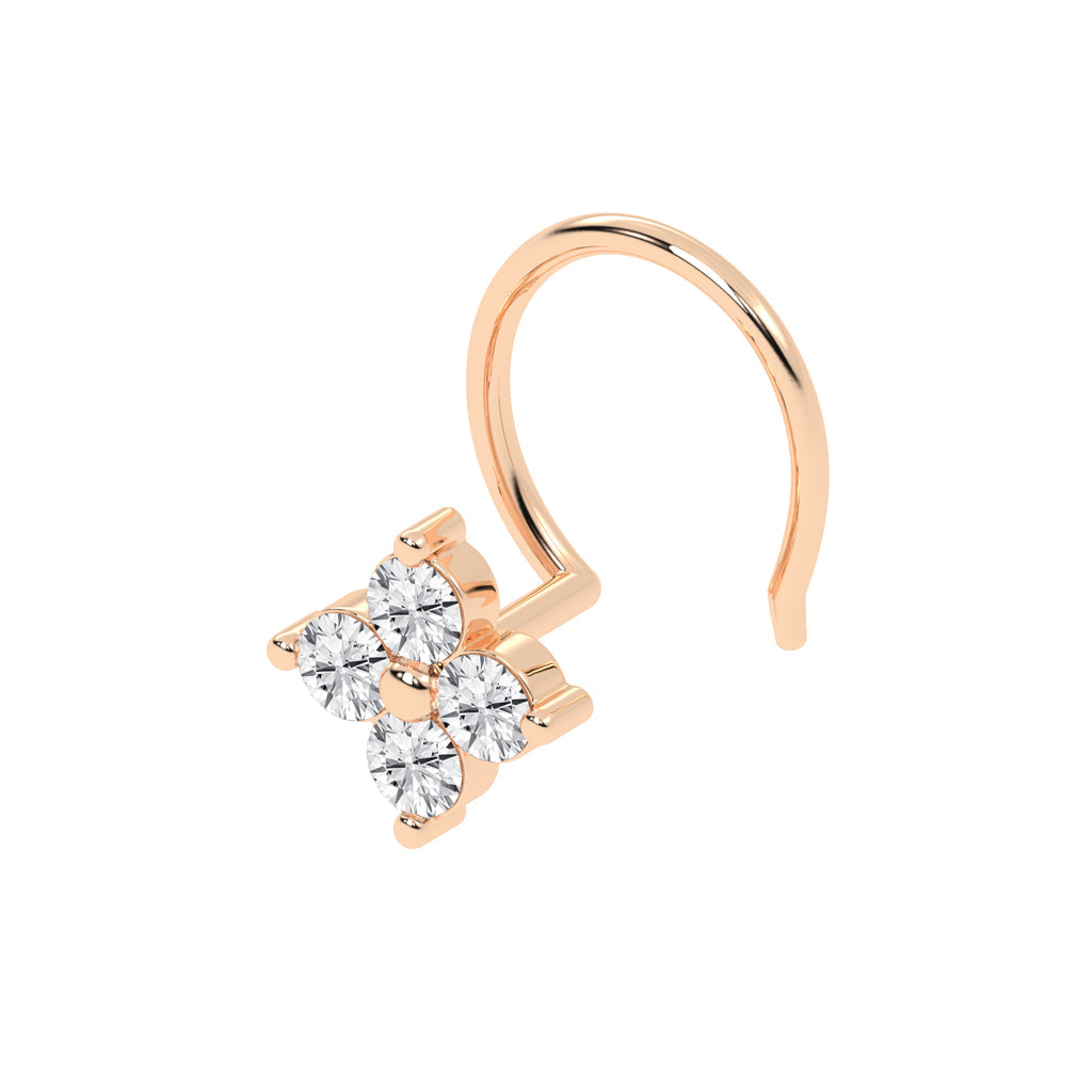 Luminous Petal Bloom Nose Pin