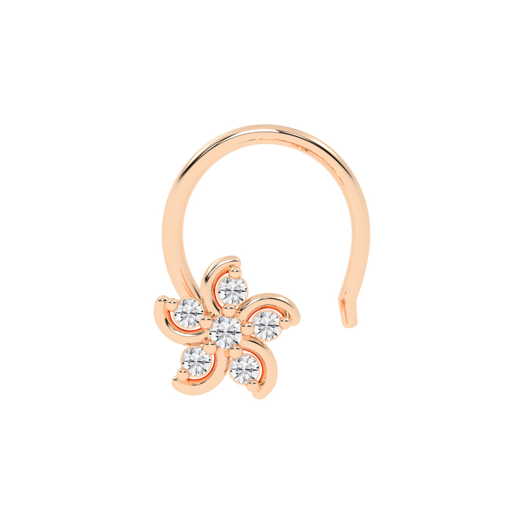 Dazzling Petal Sparkle Nose Stud
