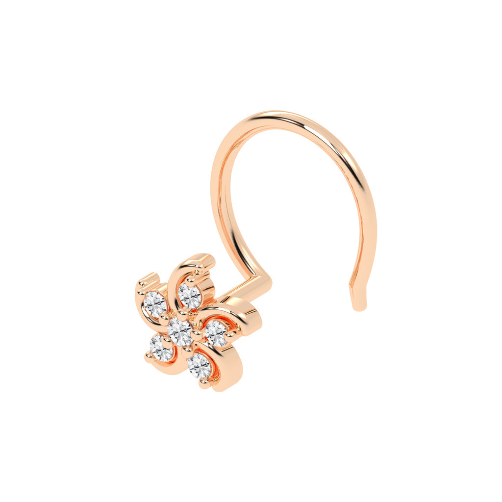 Dazzling Petal Sparkle Nose Stud
