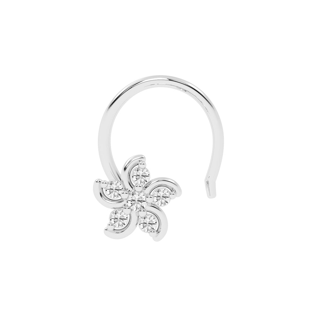 Dazzling Petal Sparkle Nose Stud