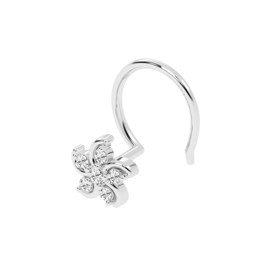 Dazzling Petal Sparkle Nose Stud