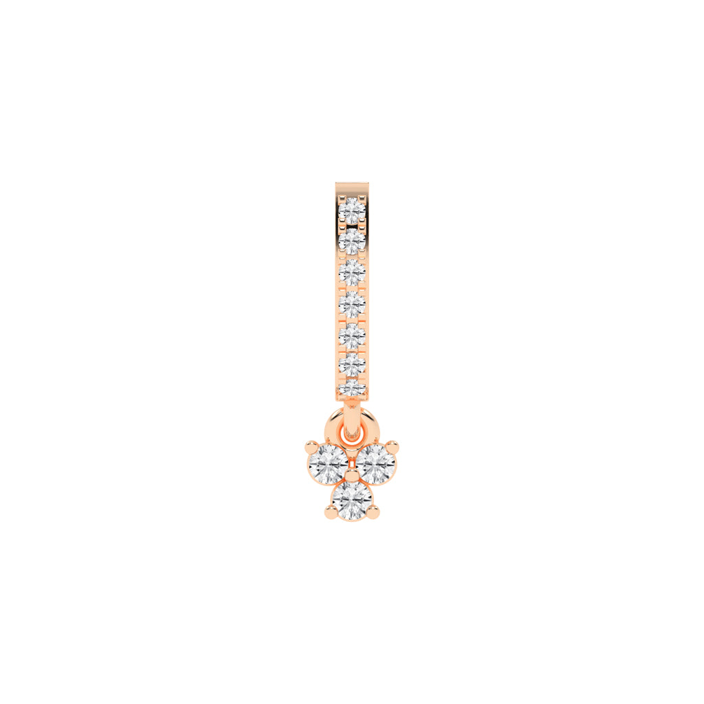 Dazzling Cluster Drop Nose Pin