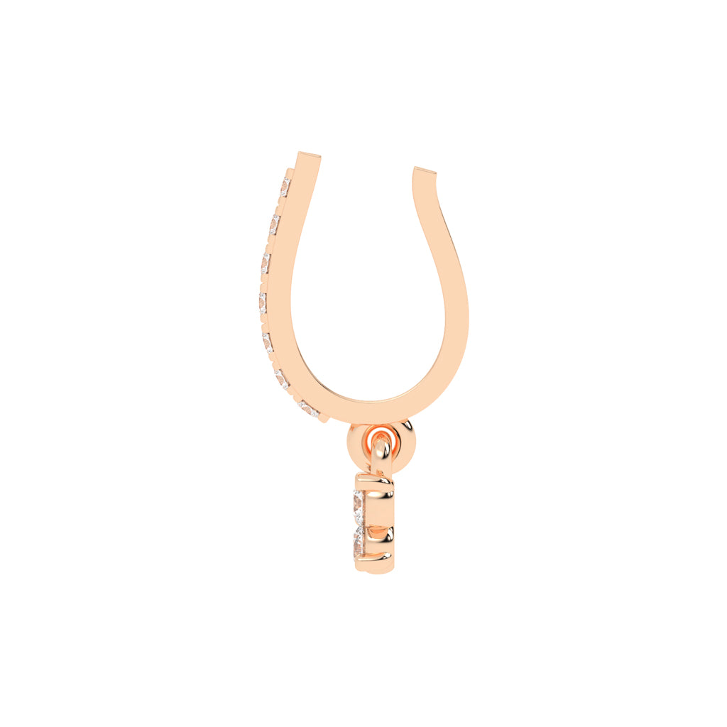 Dazzling Cluster Drop Nose Pin