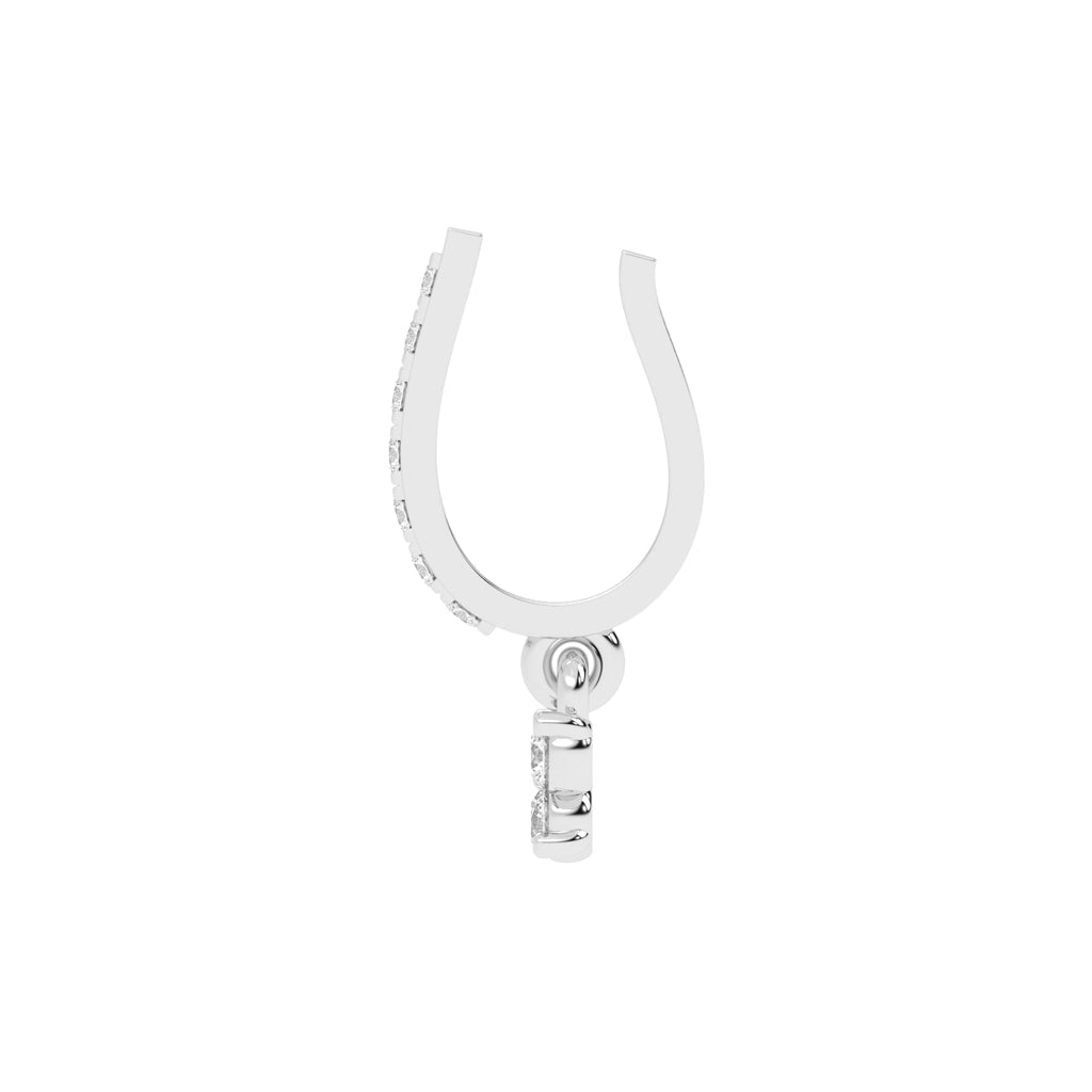 Dazzling Cluster Drop Nose Pin
