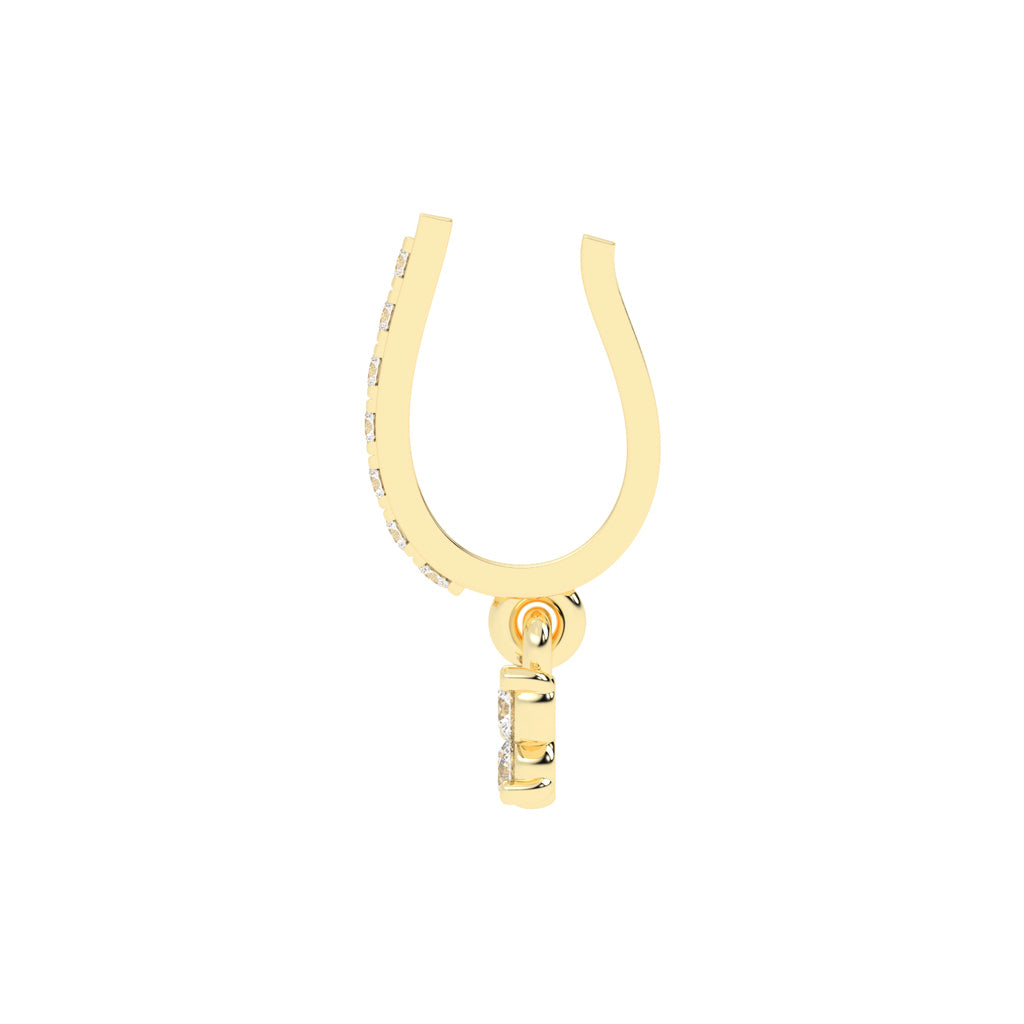Dazzling Cluster Drop Nose Pin