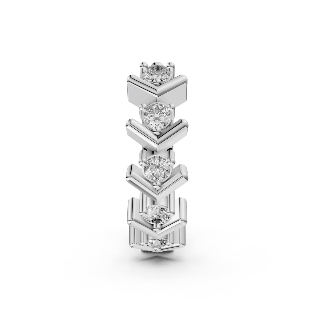 Diamond Chevron Nose Pin