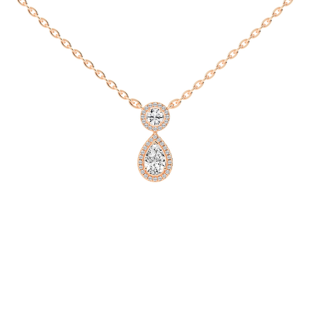 Brielle Teardrop Pear Cut Fancy Lab Diamond Pendant