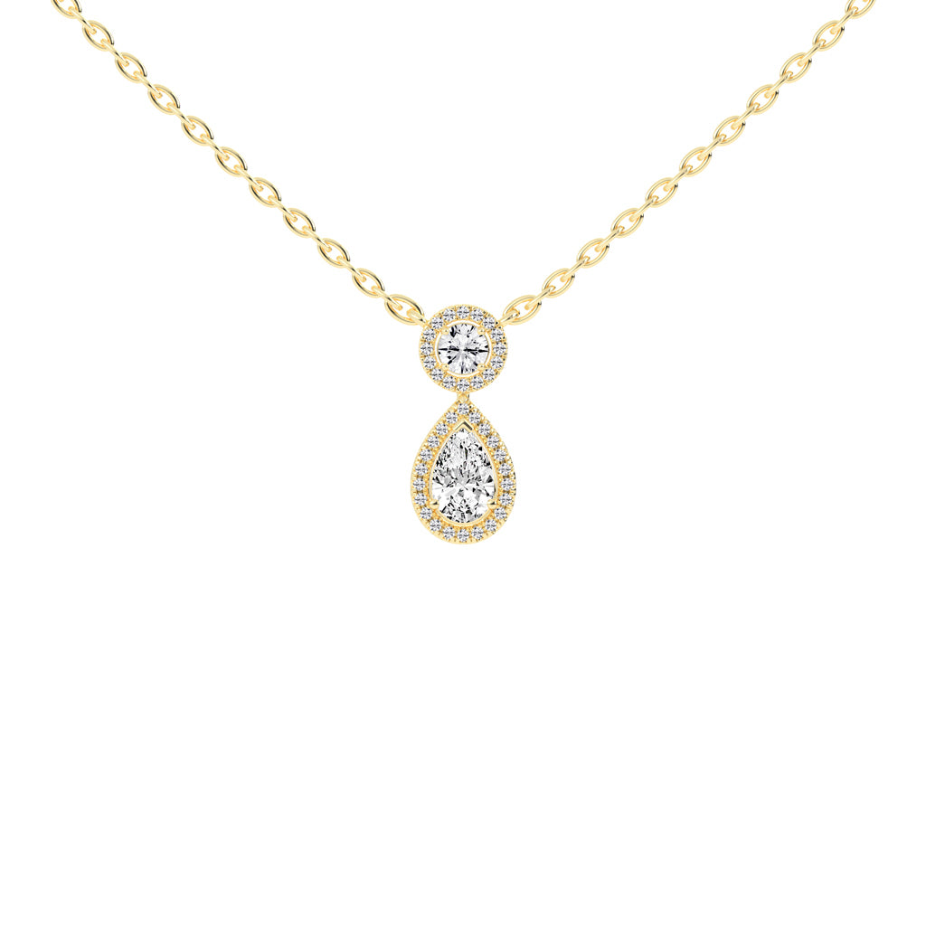 Brielle Teardrop Pear Cut Fancy Lab Diamond Pendant