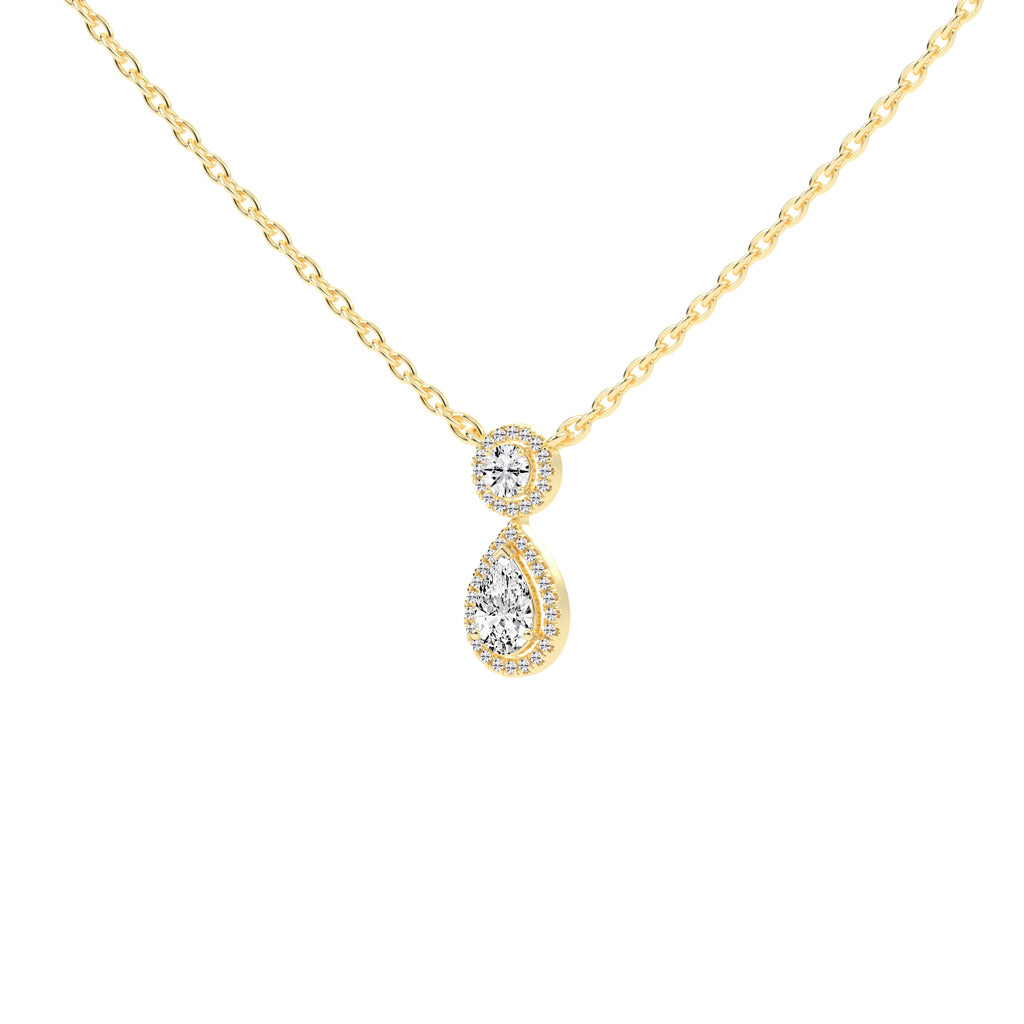 Brielle Teardrop Pear Cut Fancy Lab Diamond Pendant