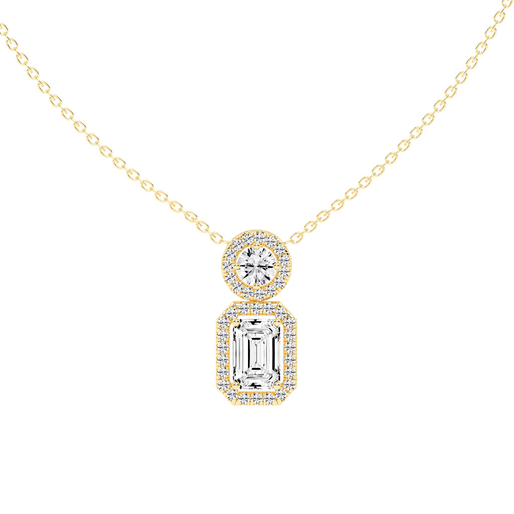 Xerina Halo Style Fancy Lab Diamond Pendant