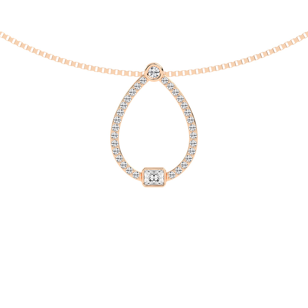 Juna Open Round Cut Delicate Lab Diamond Pendant