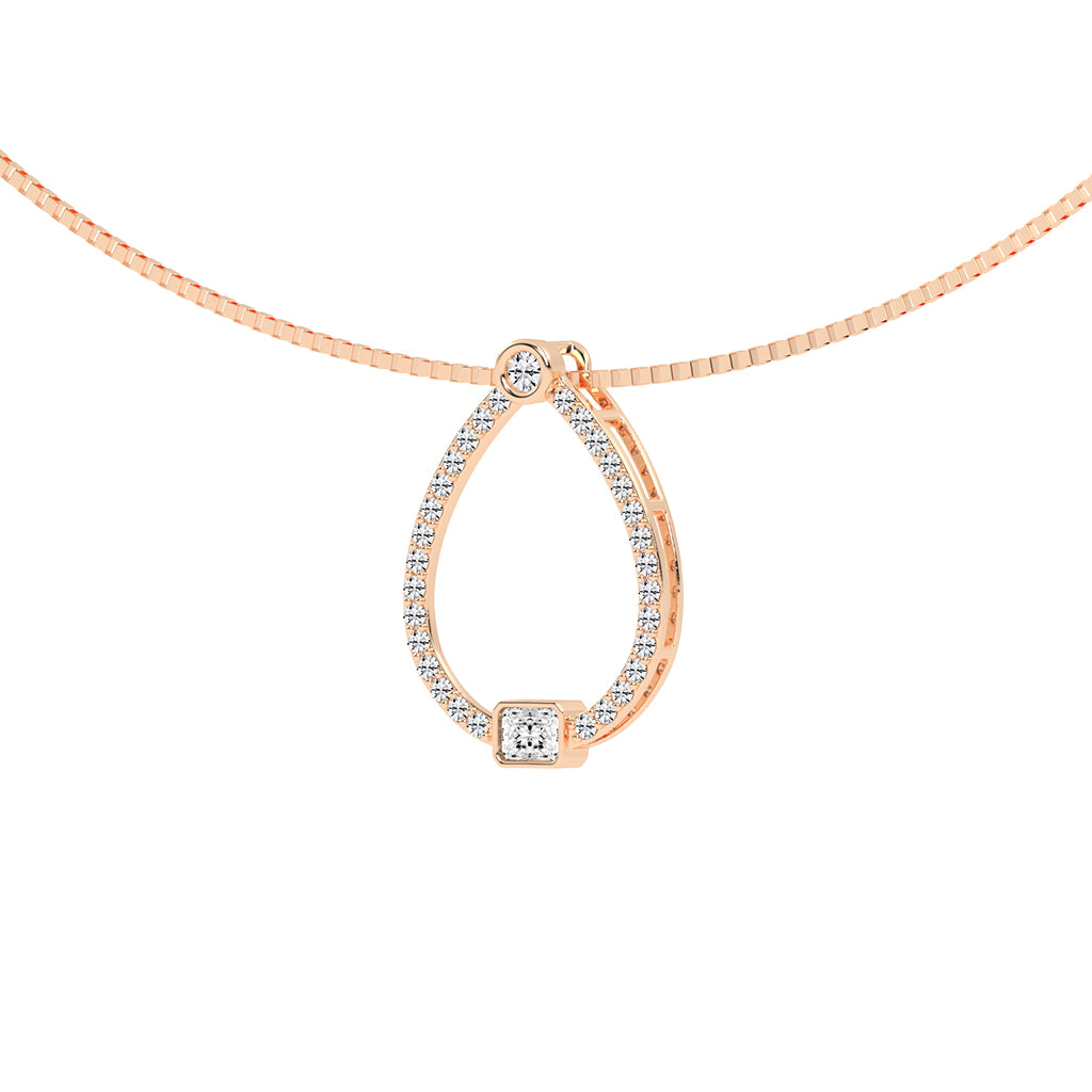Juna Open Round Cut Delicate Lab Diamond Pendant
