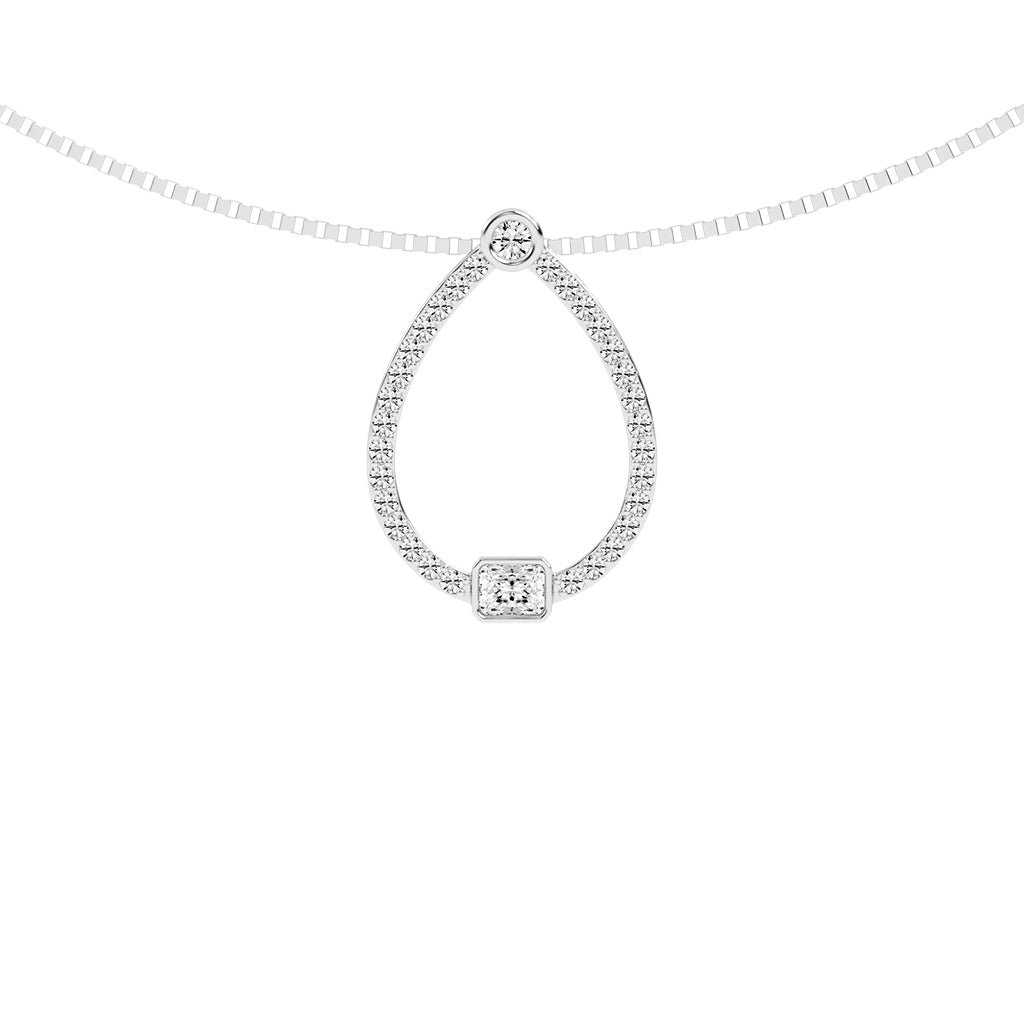 Juna Open Round Cut Delicate Lab Diamond Pendant