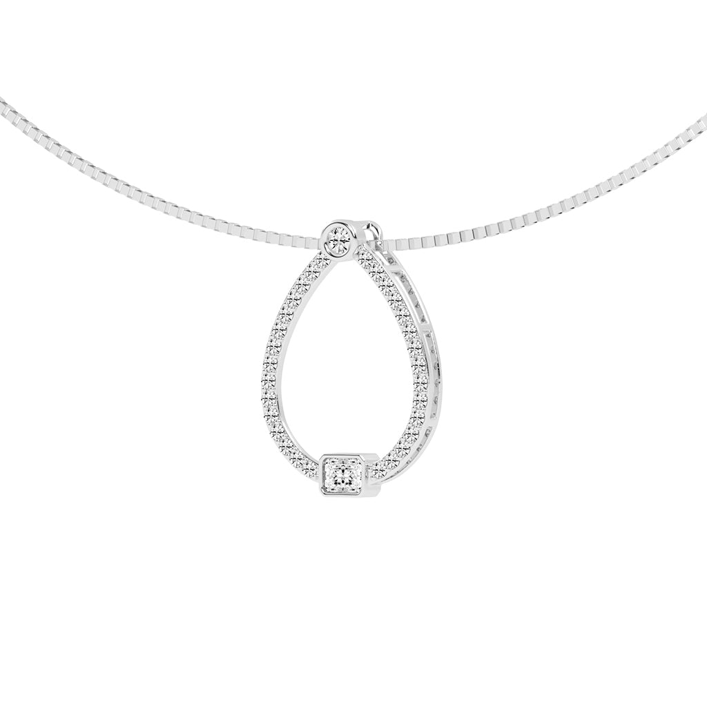 Juna Open Round Cut Delicate Lab Diamond Pendant