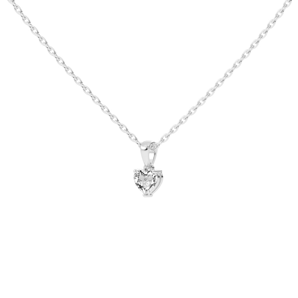 Serenity heart cut solitaire lab diamond Pendant