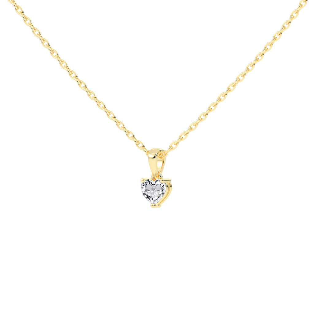 Serenity heart cut solitaire lab diamond Pendant
