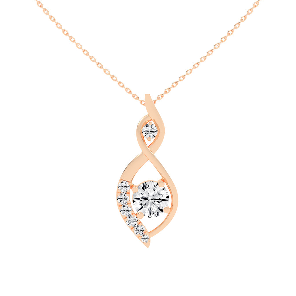 Quiesa Infinity round cut Delicate lab diamond Pendant
