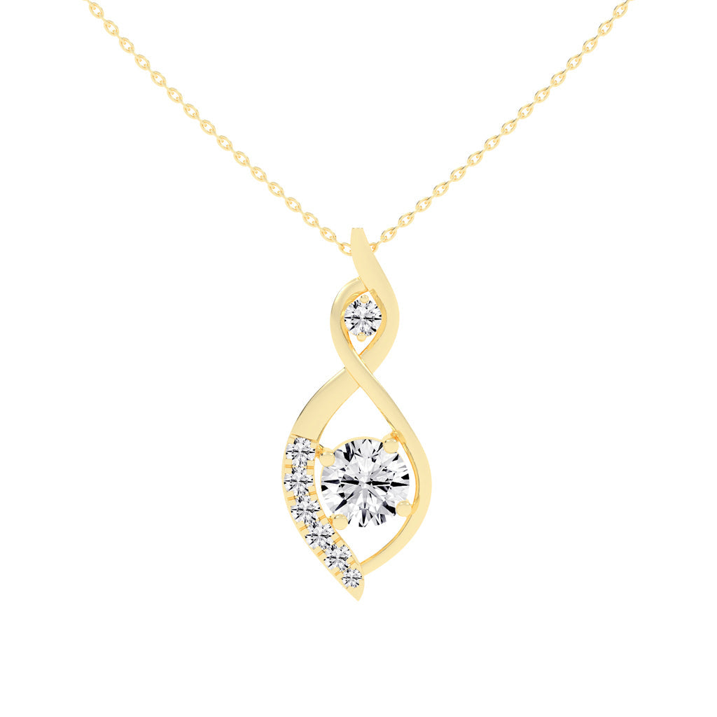 Quiesa Infinity round cut Delicate lab diamond Pendant