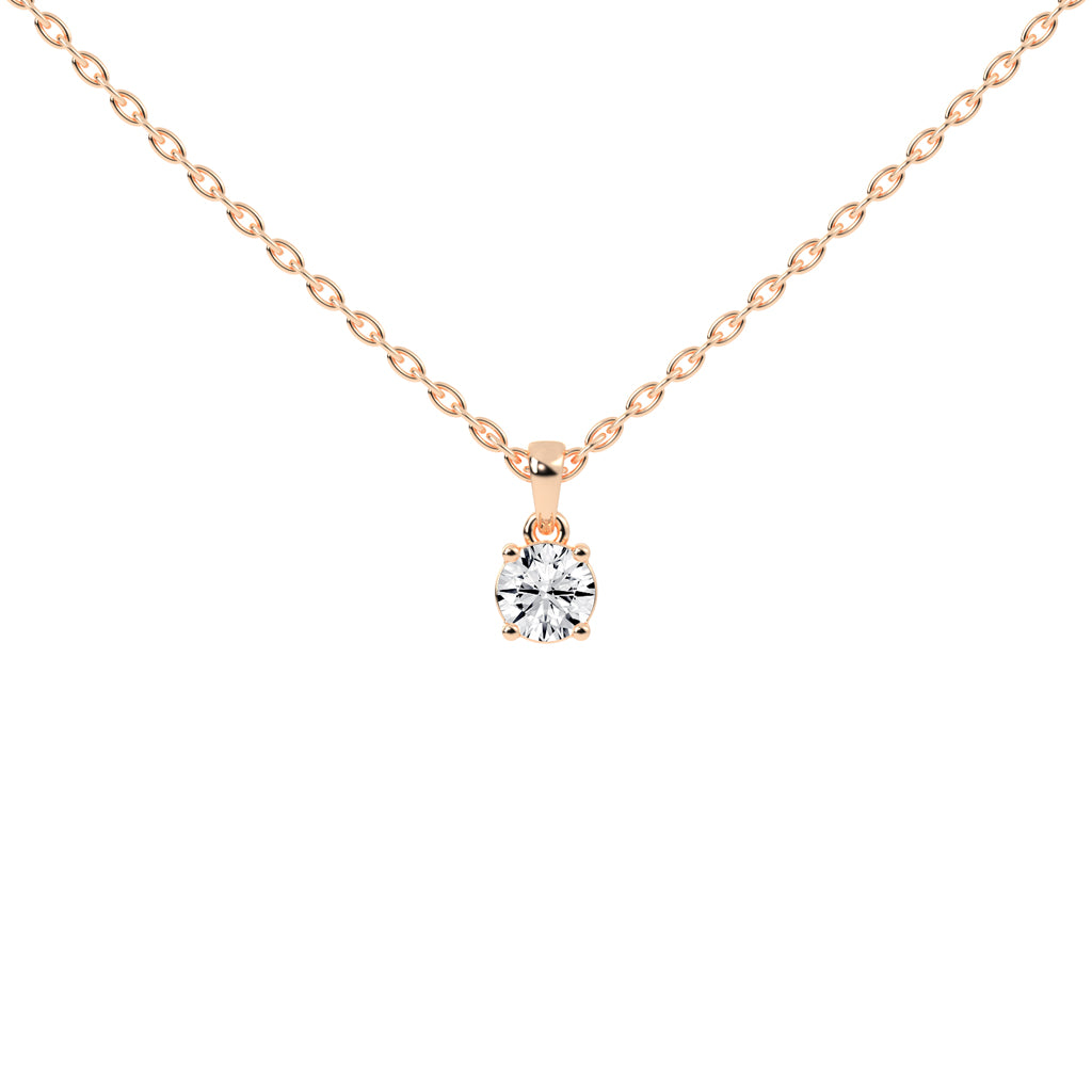 Divinity round cut solitaire lab diamond Pendant